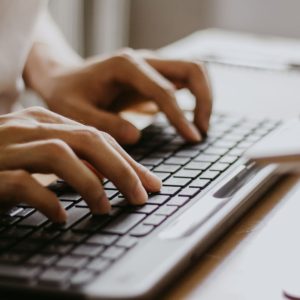 a person on their computer